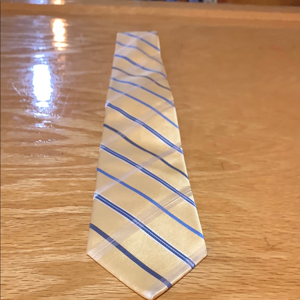 Nautica Yellow And Blue Silk Tie